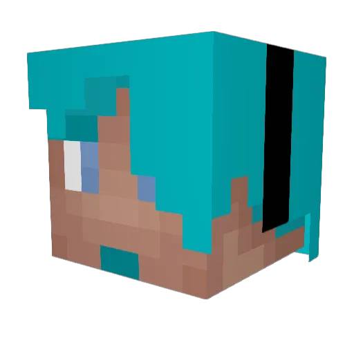 Maina_Clearwater Minecraft avatar head, 3D render