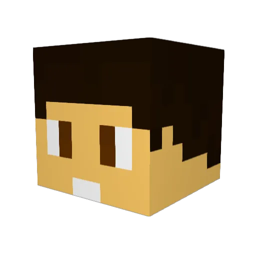 Mainblocks Minecraft avatar head, 3D render