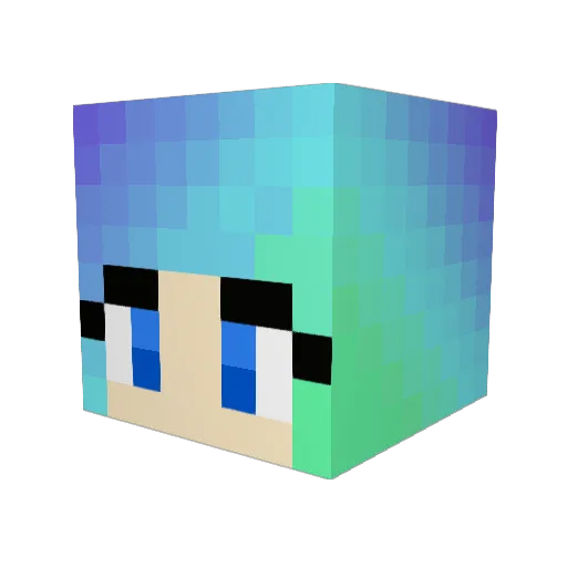 Mainbubblegum Minecraft avatar head, 3D render