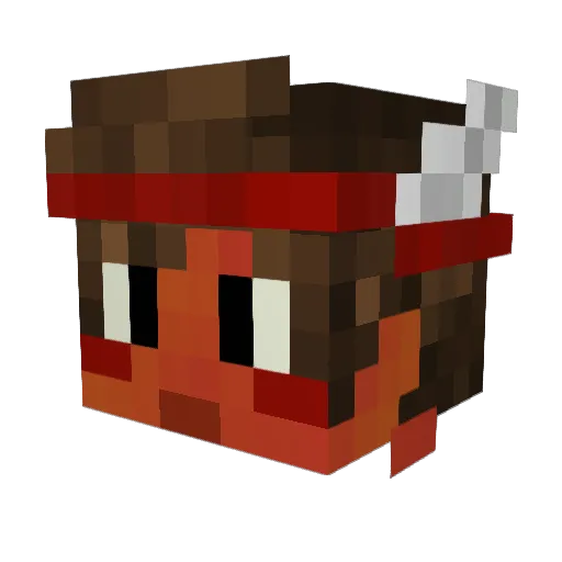 Maincod Minecraft avatar head, 3D render