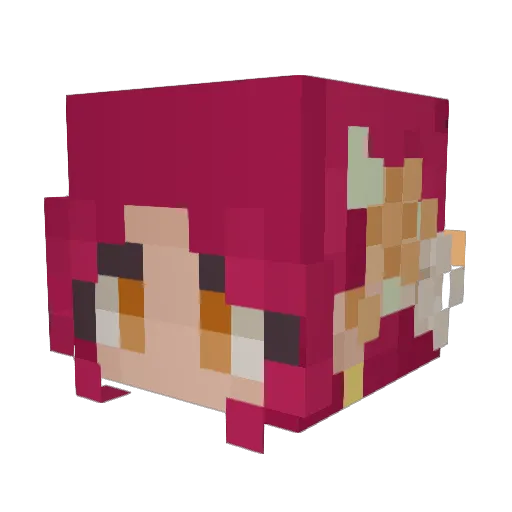 MainlyMira Minecraft avatar head, 3D render