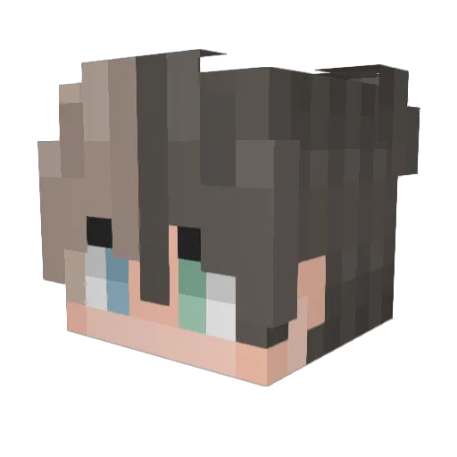 MainlyThere Minecraft avatar head, 3D render
