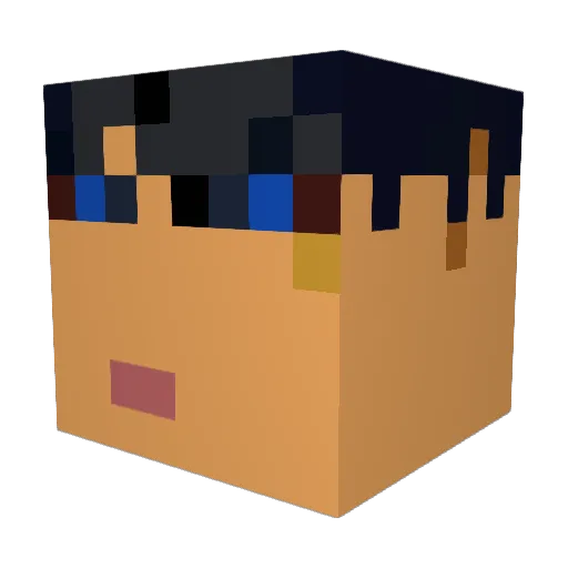 Mainorb Minecraft avatar head, 3D render