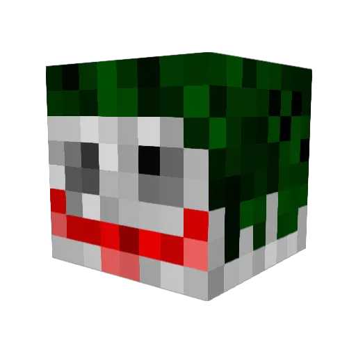 Mainz Minecraft avatar head, 3D render