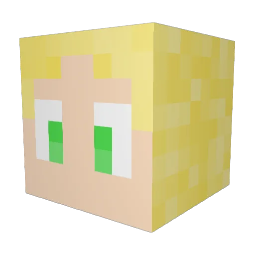 Maio14 Minecraft avatar head, 3D render