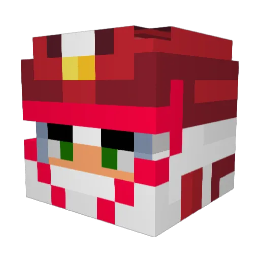 MaioXL Minecraft avatar head, 3D render