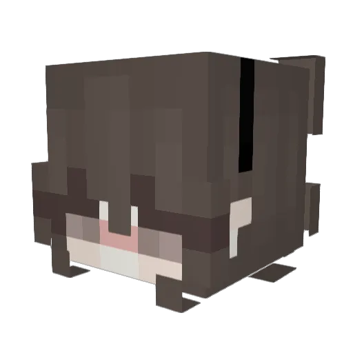 MaireM Minecraft avatar head, 3D render