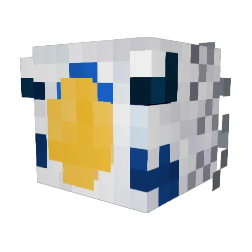 Mairita Minecraft avatar head, 3D render