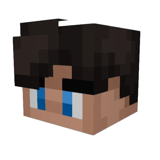 MairoLP Minecraft avatar head, 3D render