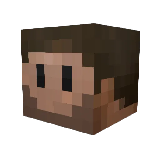 MairsJames Minecraft avatar head, 3D render