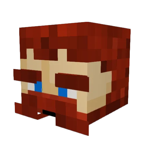 MaisTheBeast Minecraft avatar head, 3D render