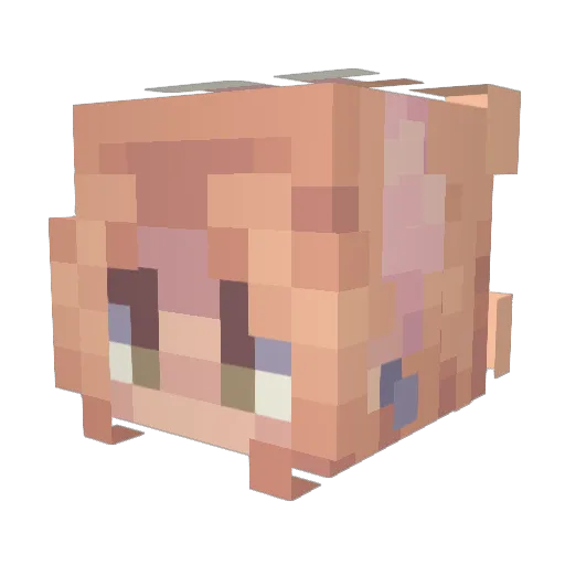 Maisa14 Minecraft avatar head, 3D render