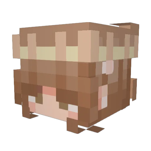 MaisieRose_x Minecraft avatar head, 3D render