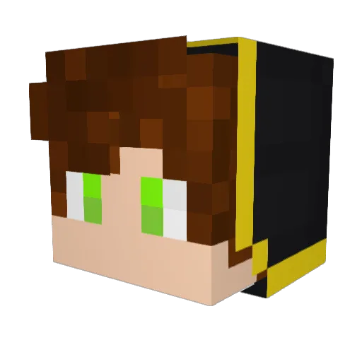 Maispudding Minecraft avatar head, 3D render