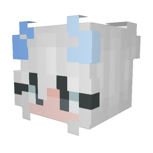 MaitUwU Minecraft avatar head, 3D render