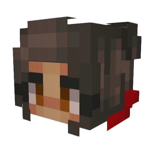 Maite23 Minecraft avatar head, 3D render