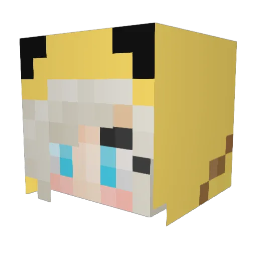 Maitehh21 Minecraft avatar head, 3D render