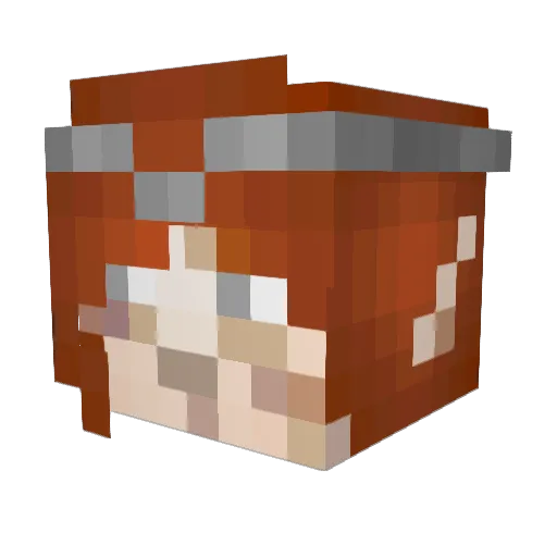 Maitimo Minecraft avatar head, 3D render