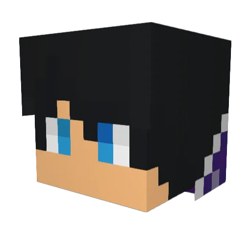 Maitixia Minecraft avatar head, 3D render