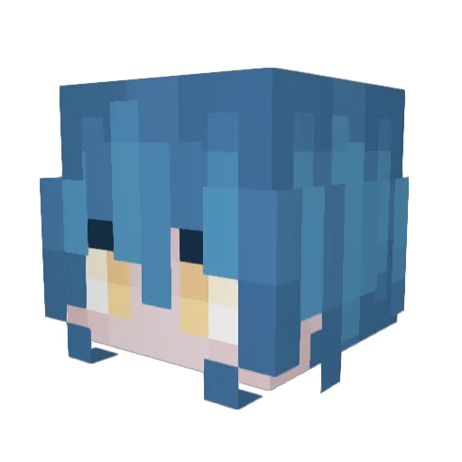 Maitps Minecraft avatar head, 3D render