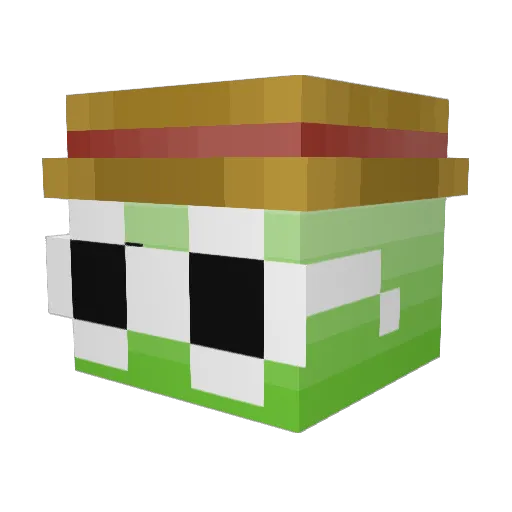 MaitreNrumi Minecraft avatar head, 3D render