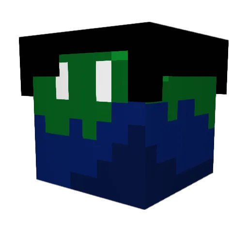 Maiu_ Minecraft avatar head, 3D render