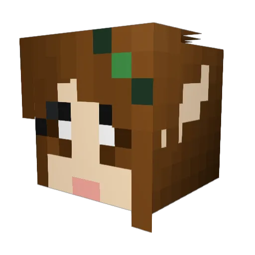 Maive_ Minecraft avatar head, 3D render