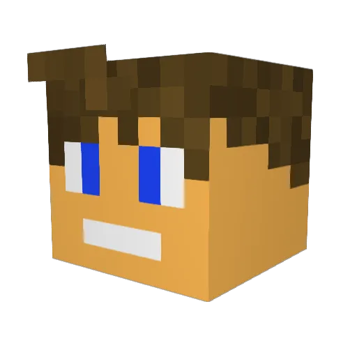 Maiwid Minecraft avatar head, 3D render