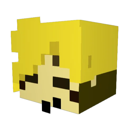 Maixie Minecraft avatar head, 3D render
