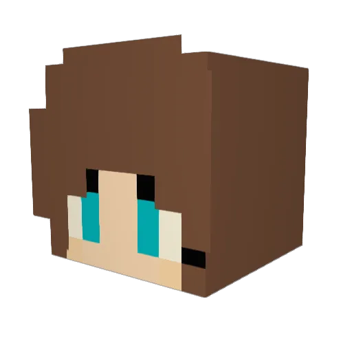 MaiyaSlayy Minecraft avatar head, 3D render