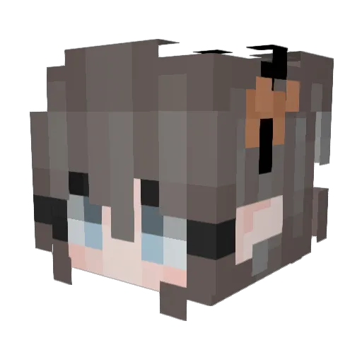 Maiydee Minecraft avatar head, 3D render