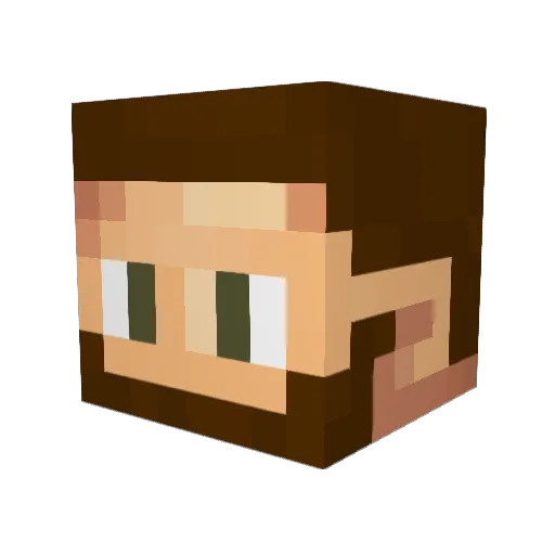 Maiyke Minecraft avatar head, 3D render