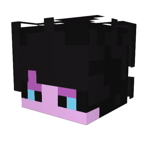 Maiyo_Nase Minecraft avatar head, 3D render