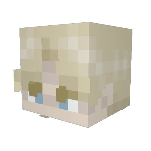 Maiyoo Minecraft avatar head, 3D render