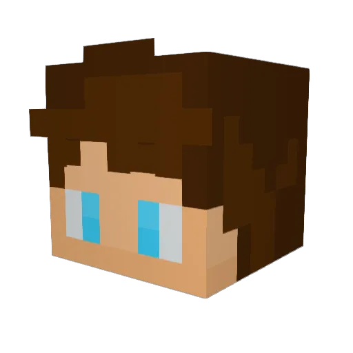 MaizeAbyss1 Minecraft avatar head, 3D render