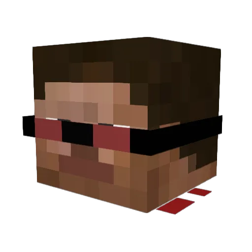 MaizeLeader Minecraft avatar head, 3D render