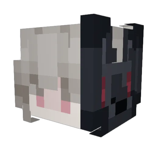 Maizuuu Minecraft avatar head, 3D render