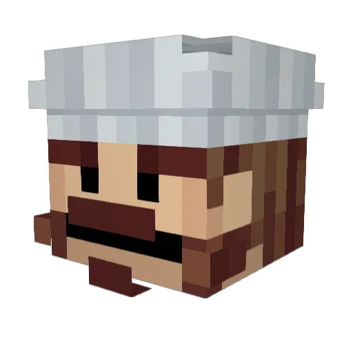 Maj0rDwarf Minecraft avatar head, 3D render