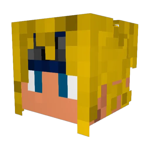 Maj0rNinja Minecraft avatar head, 3D render