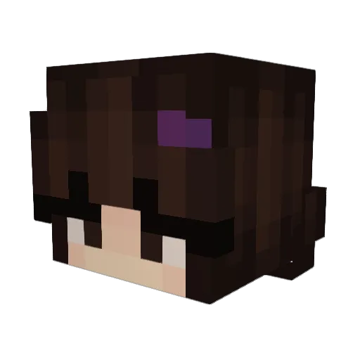 Maj3na Minecraft avatar head, 3D render