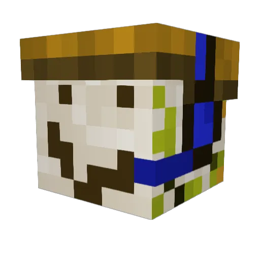 Maj3st1kk Minecraft avatar head, 3D render