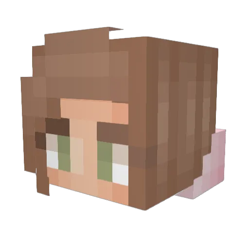 MajCans Minecraft avatar head, 3D render