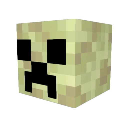 MajCar Minecraft avatar head, 3D render