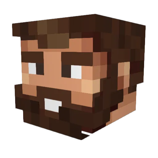 MajFrazier1 Minecraft avatar head, 3D render