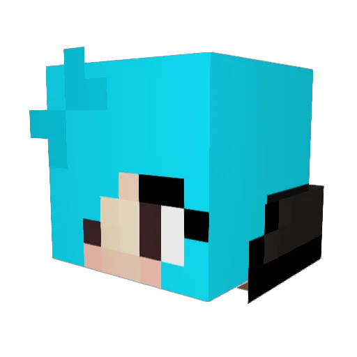 MajJul Minecraft avatar head, 3D render