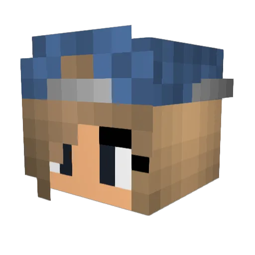 MajQa Minecraft avatar head, 3D render
