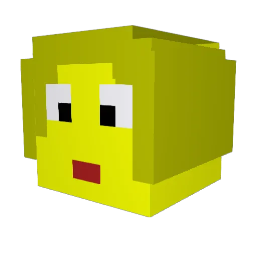 Maj_kka Minecraft avatar head, 3D render