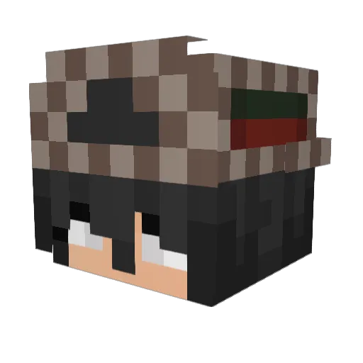 MajaAha Minecraft avatar head, 3D render
