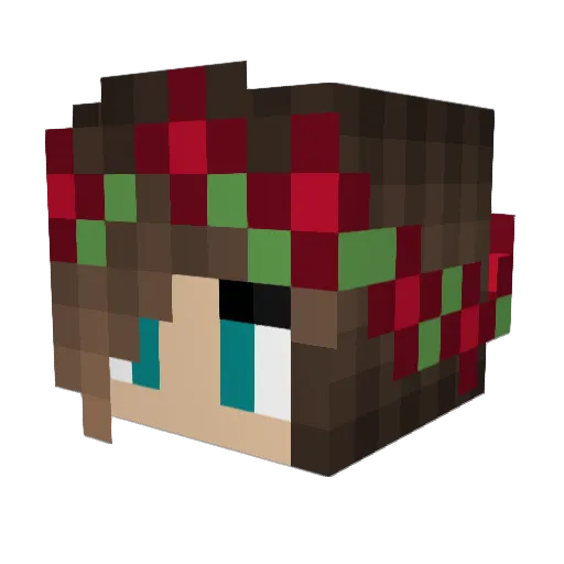 MajaBlock Minecraft avatar head, 3D render