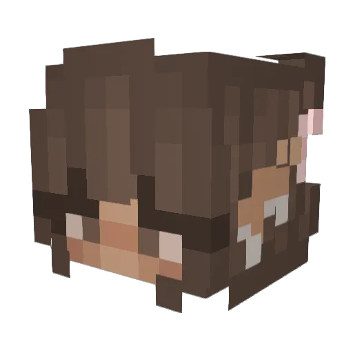 MajaGraa Minecraft avatar head, 3D render